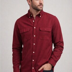 Original Penguin Men's Burgundy Button-Down Shirt